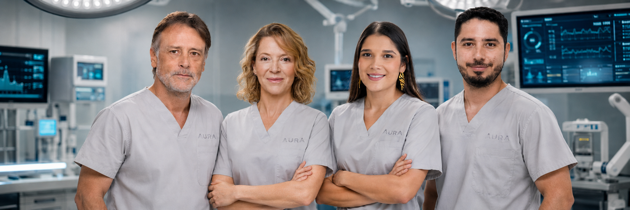 Aura medical team during in-clinic treatment