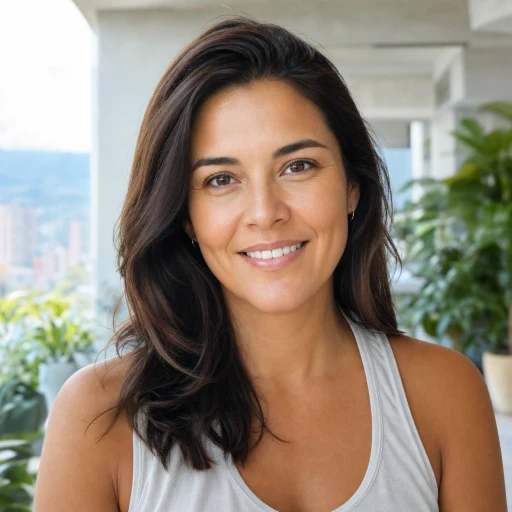 Illustrative portrait of María Clara Pérez, an Aura member in Medellín